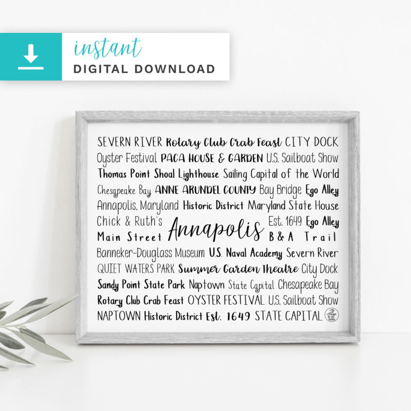 Annapolis, MD Digital Download