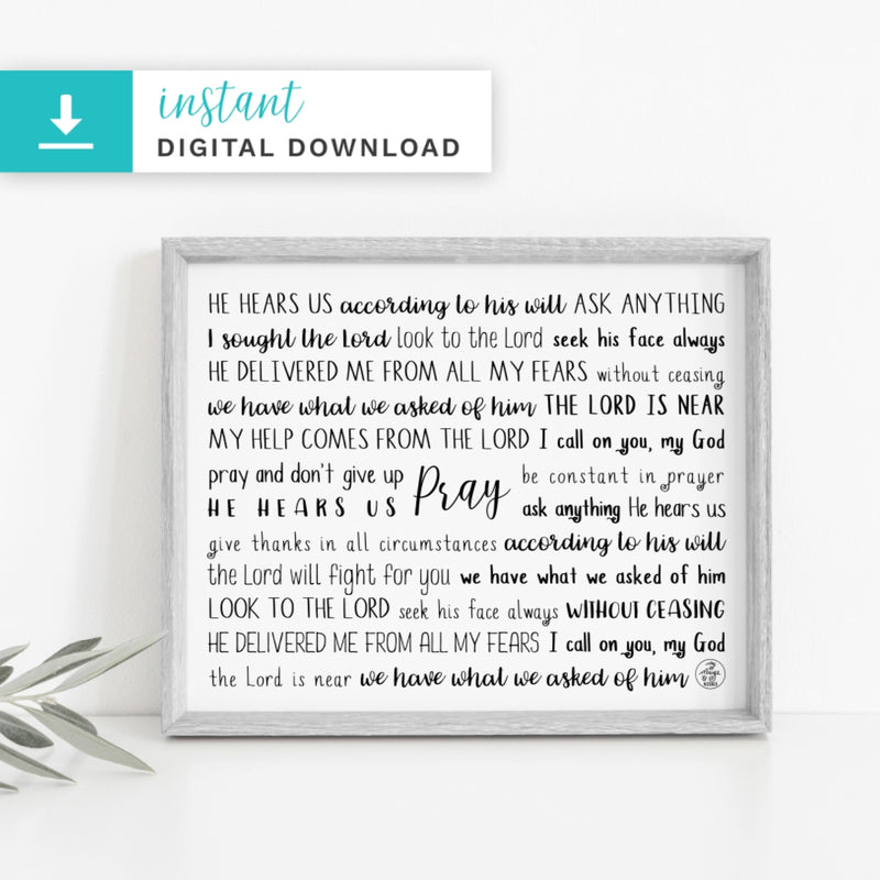 Prayer Scriptures Digital Download