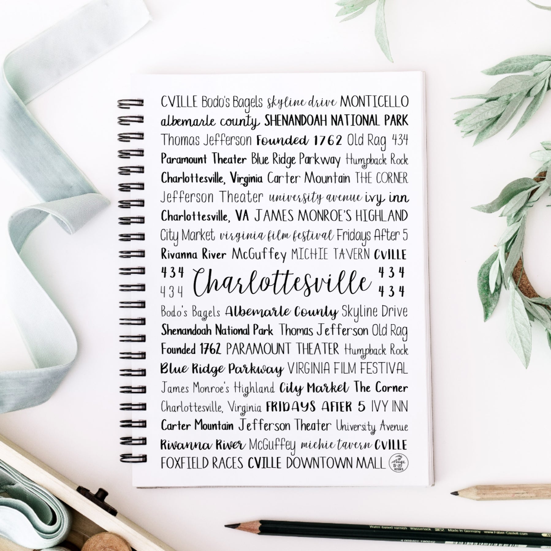 Charlottesville, VA Spiral Notebook