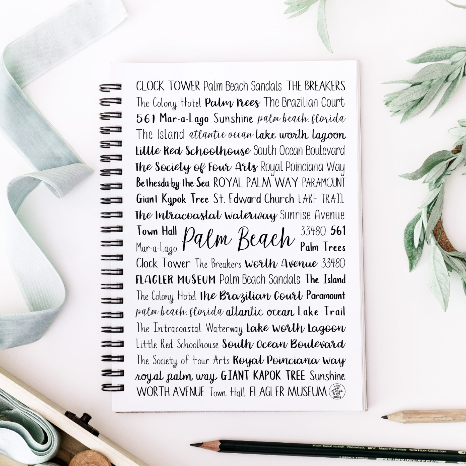 Palm Beach, FL Spiral Notebook