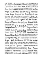 Orange County, CA Spiral Notebook