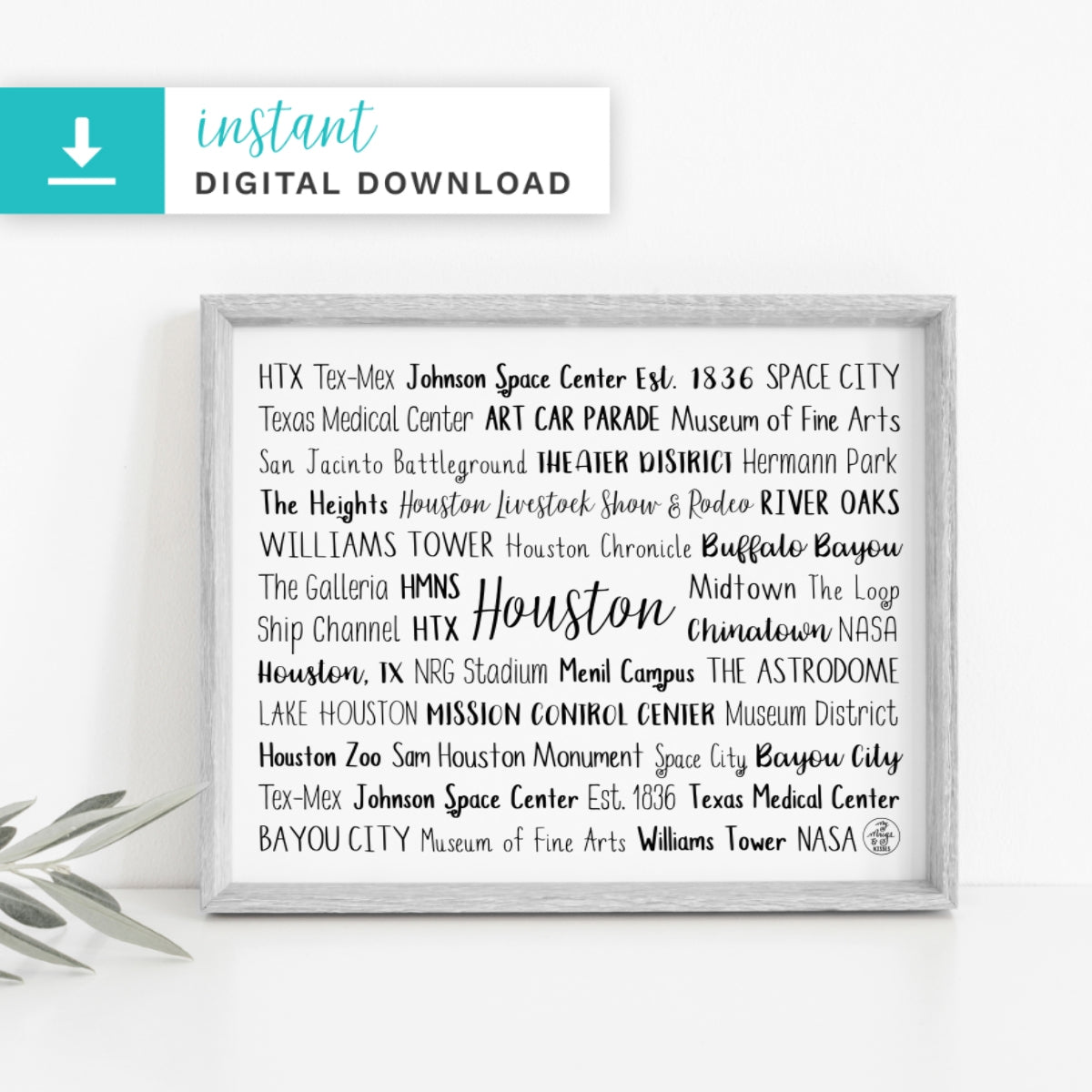 Houston, TX Digital Download