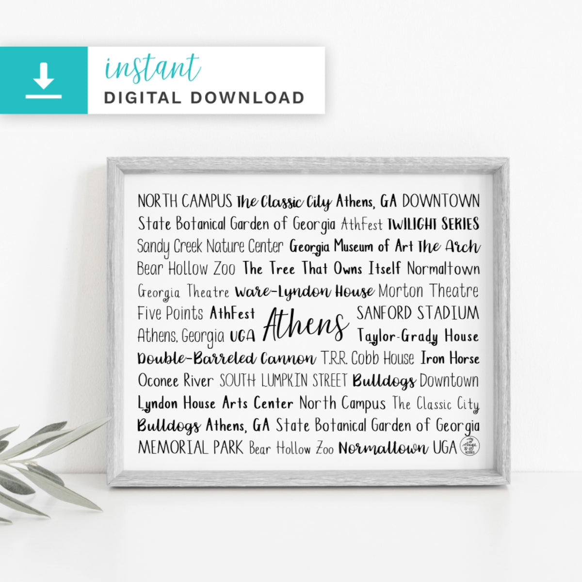 Athens, GA Digital Download