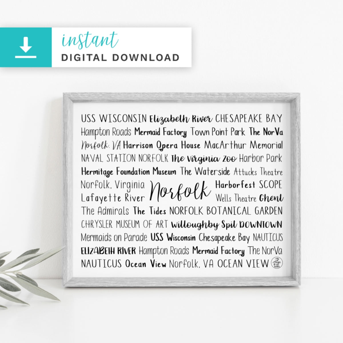 Norfolk, VA Digital Download