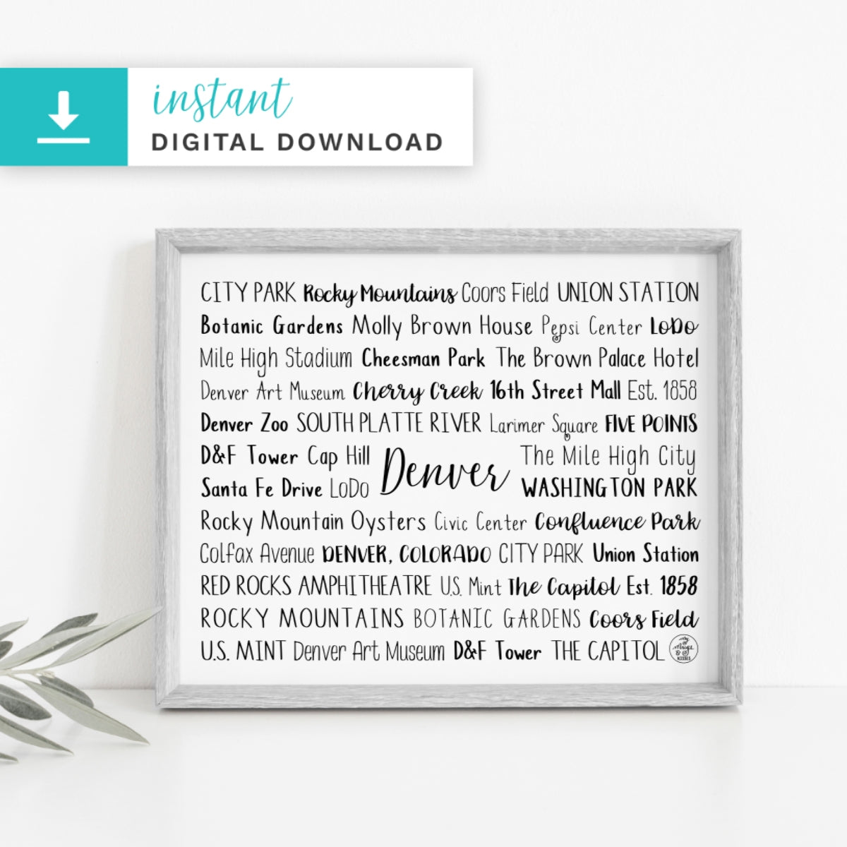 Denver, CO Digital Download