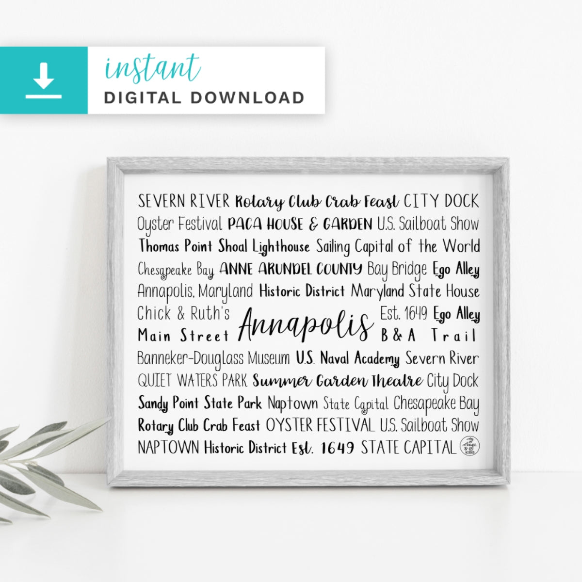 Annapolis, MD Digital Download