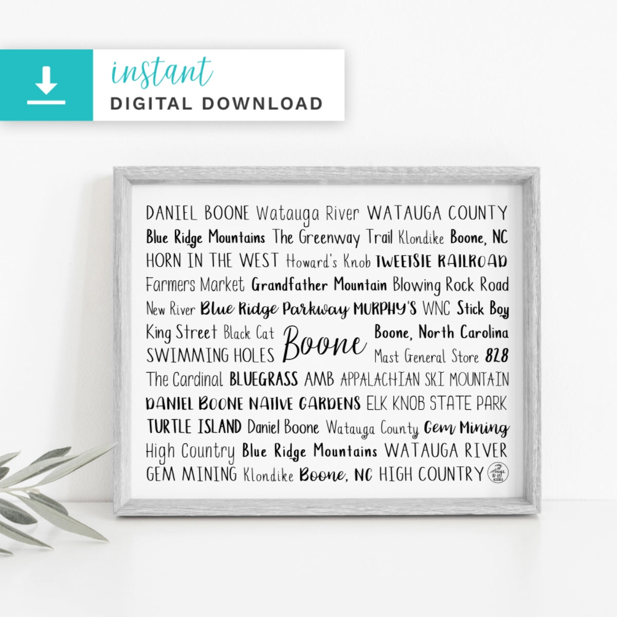 Boone, NC Digital Download