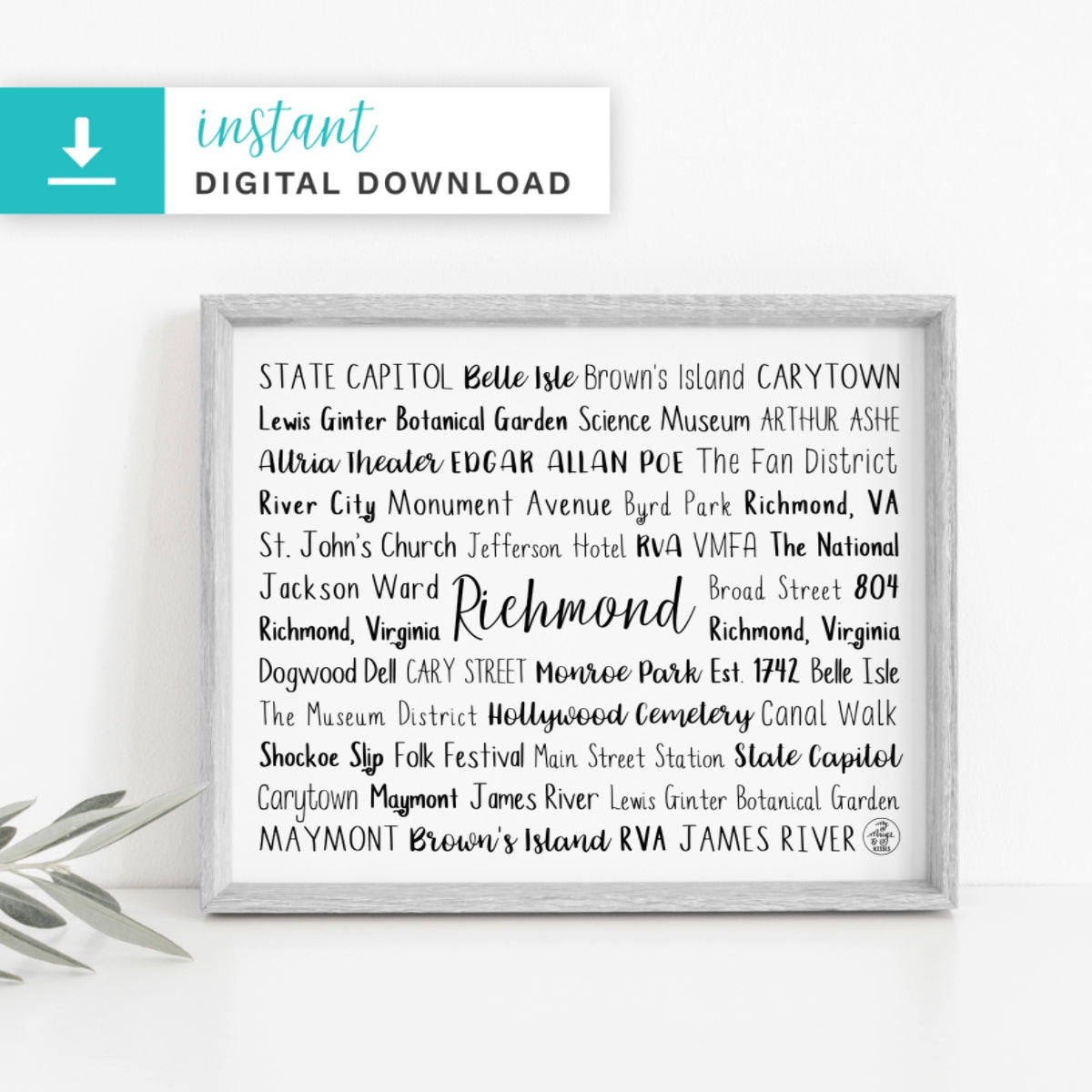 Richmond, VA Digital Download