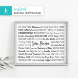 San Diego, CA Digital Download