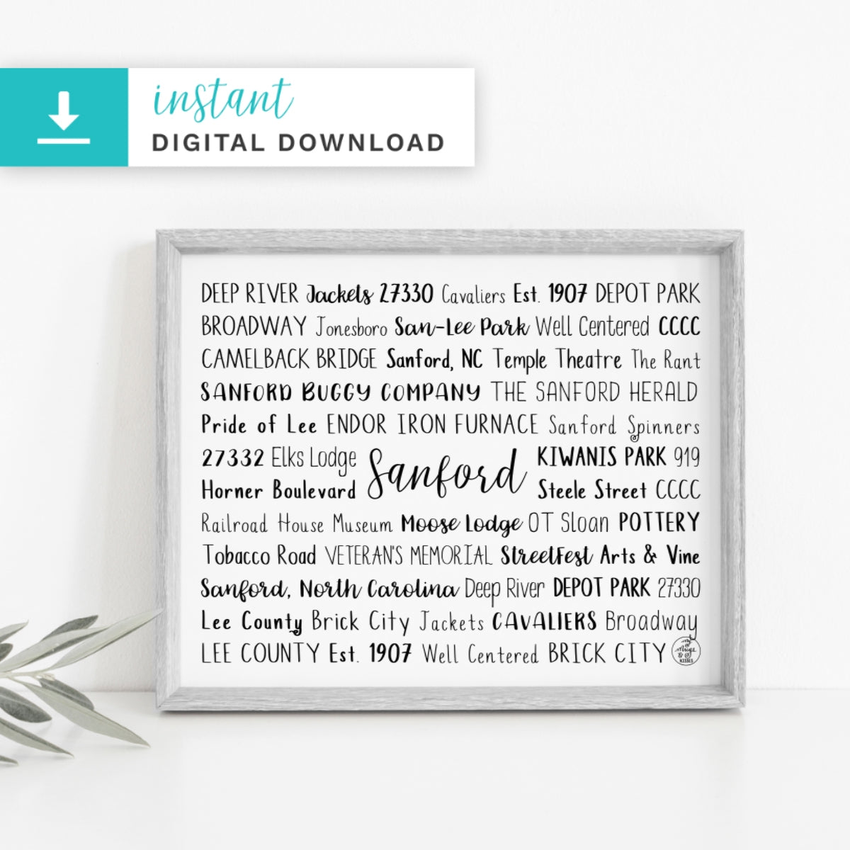 Sanford, NC Digital Download