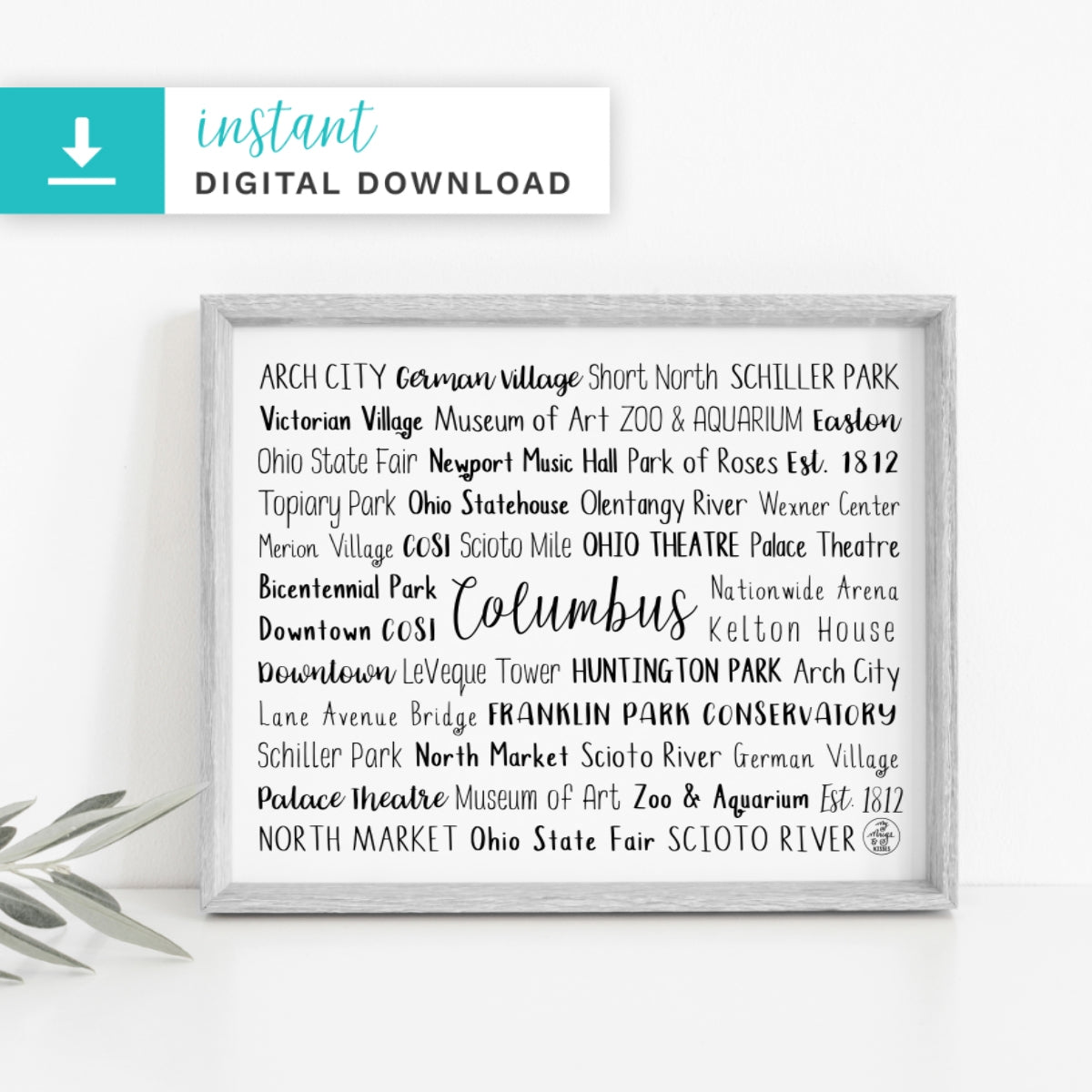 Columbus, OH Digital Download