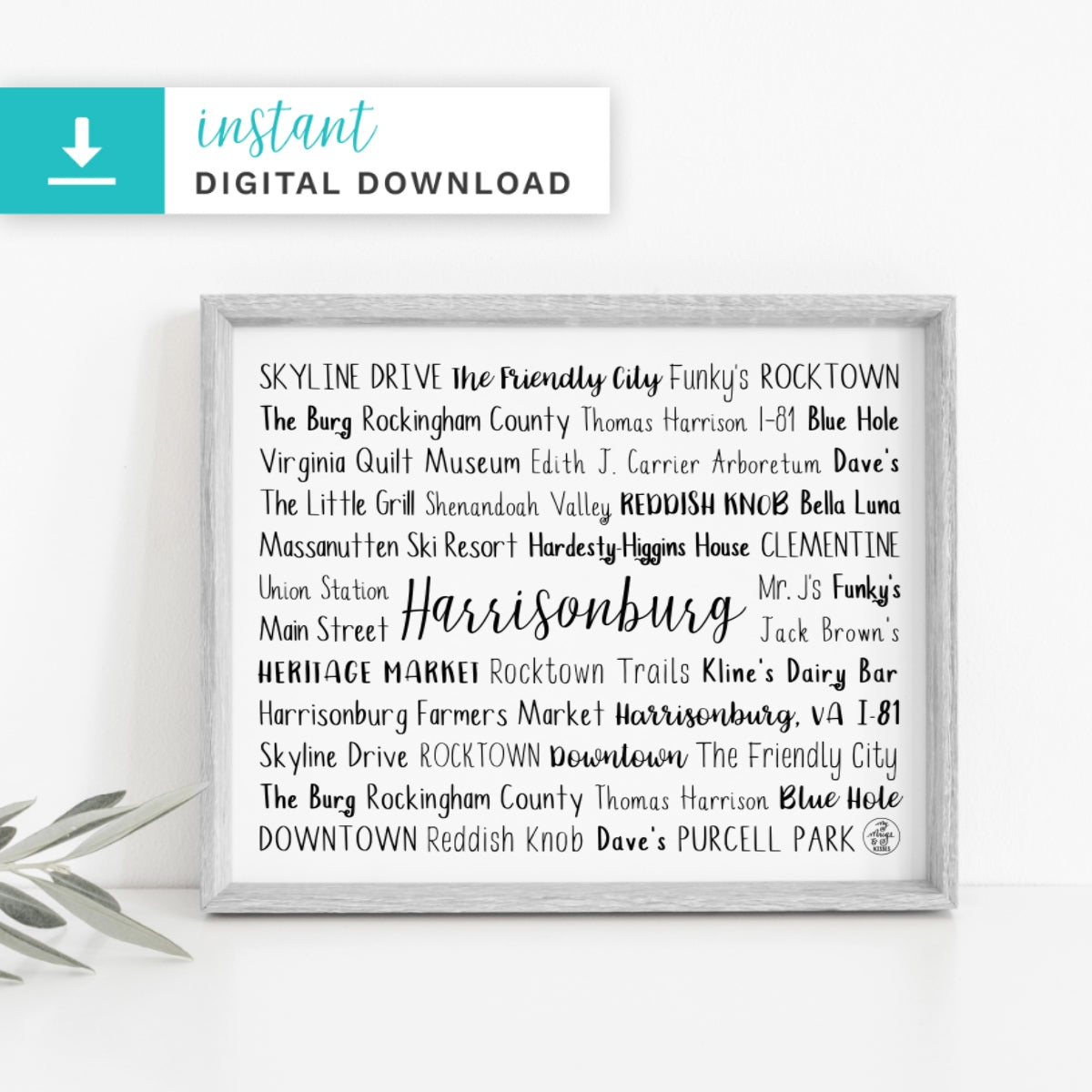 Harrisonburg, VA Digital Download