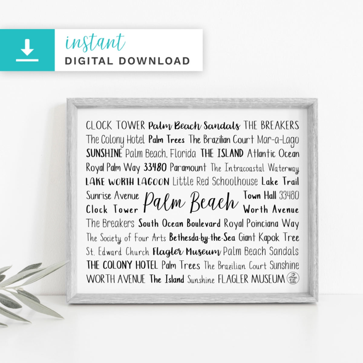 Palm Beach, FL Digital Download