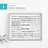 Colorado Springs, CO Digital Download