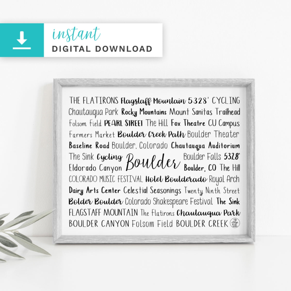 Boulder, CO Digital Download