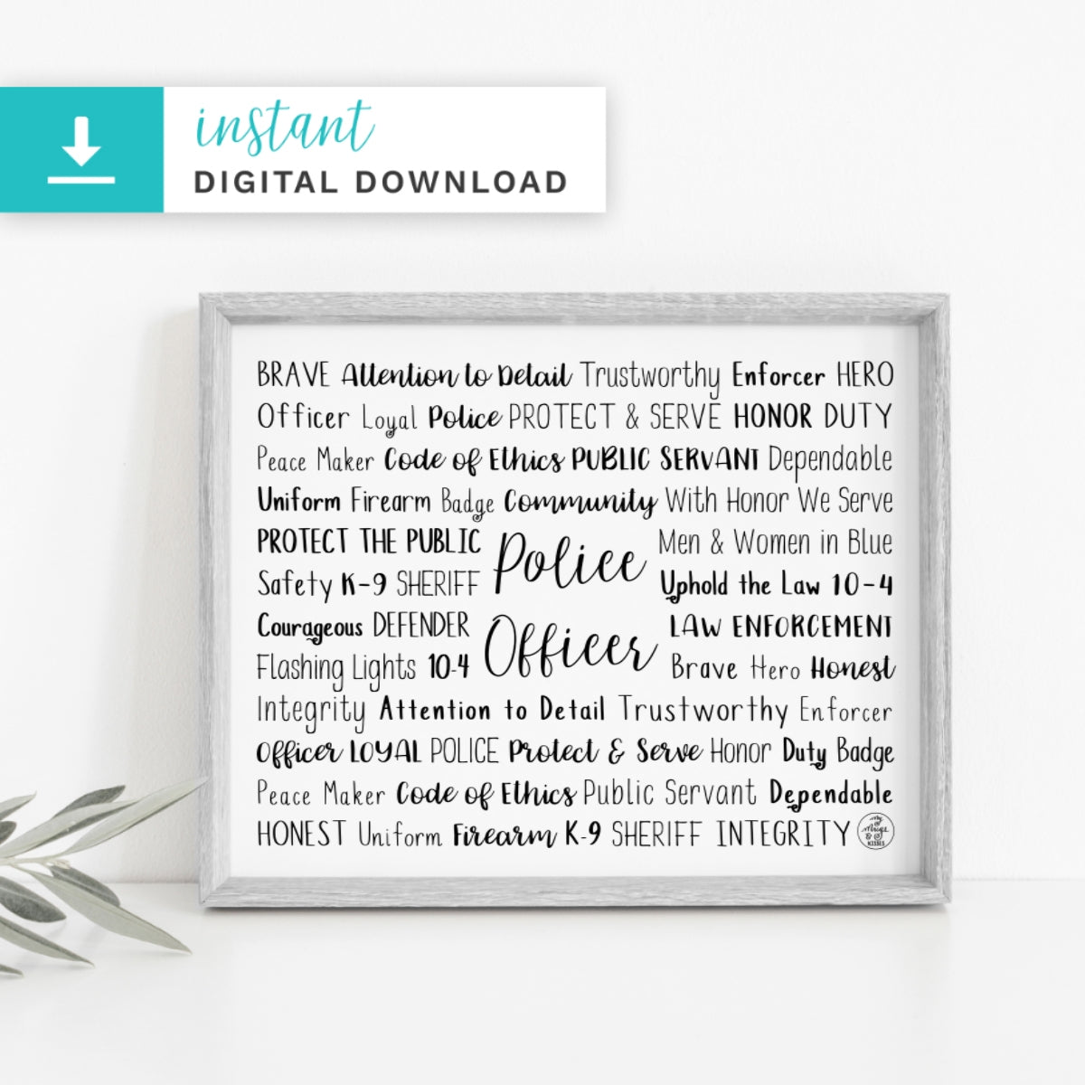 Police Officer Digital Download