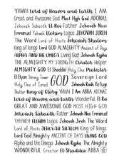 Names of God Spiral Notebook