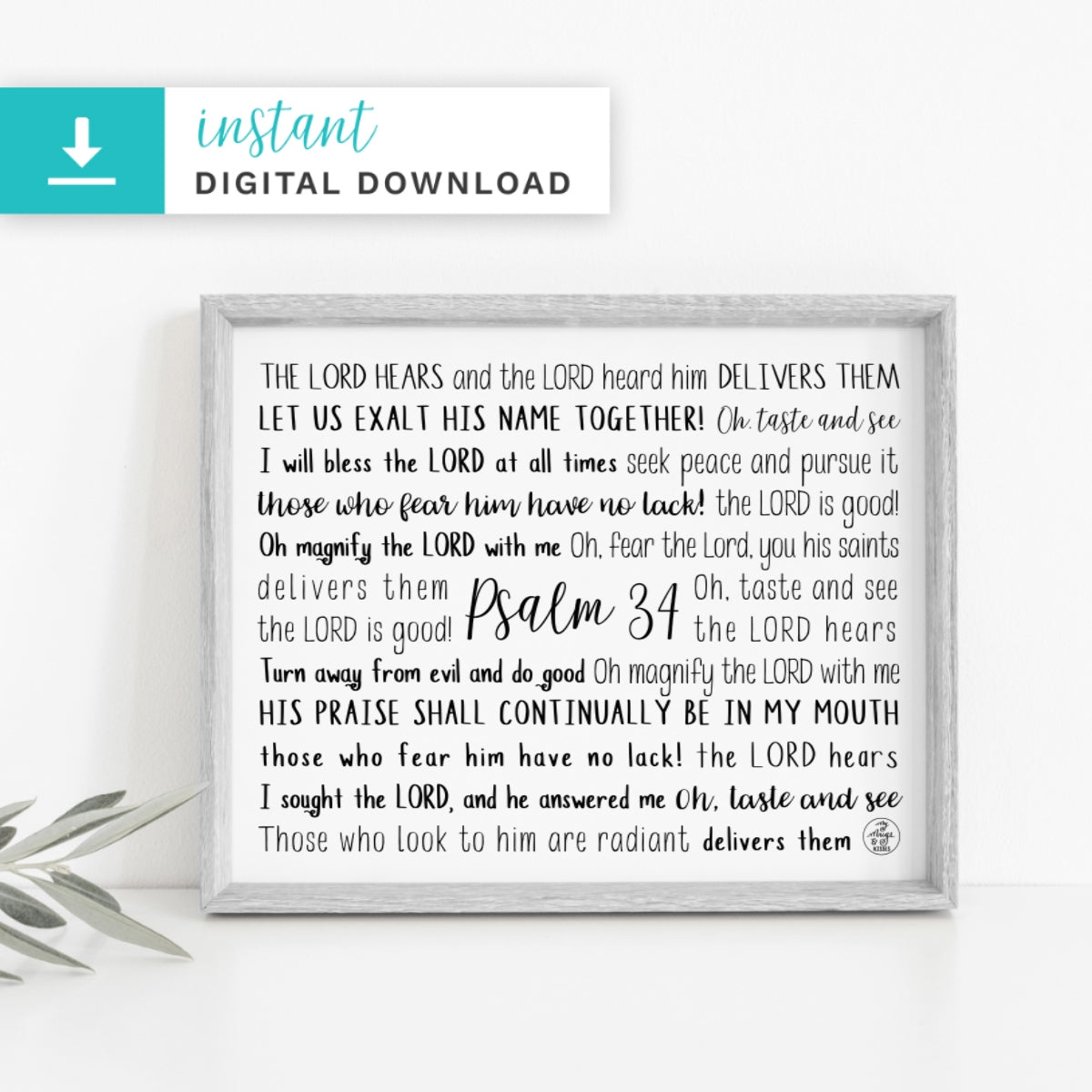 Psalm 34 Digital Download
