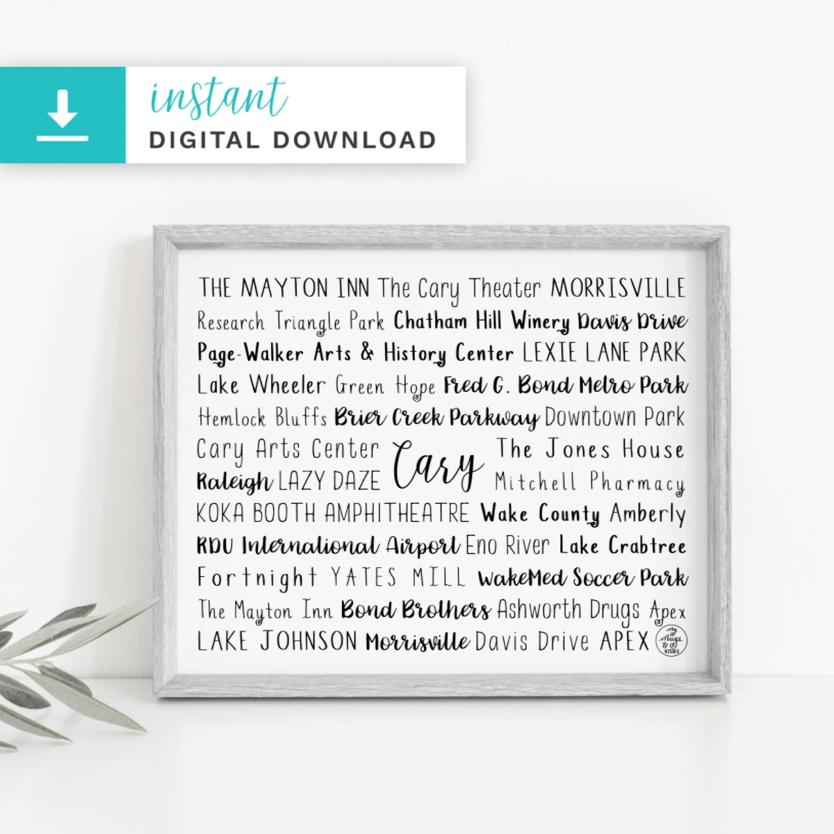 Cary, NC Digital Download