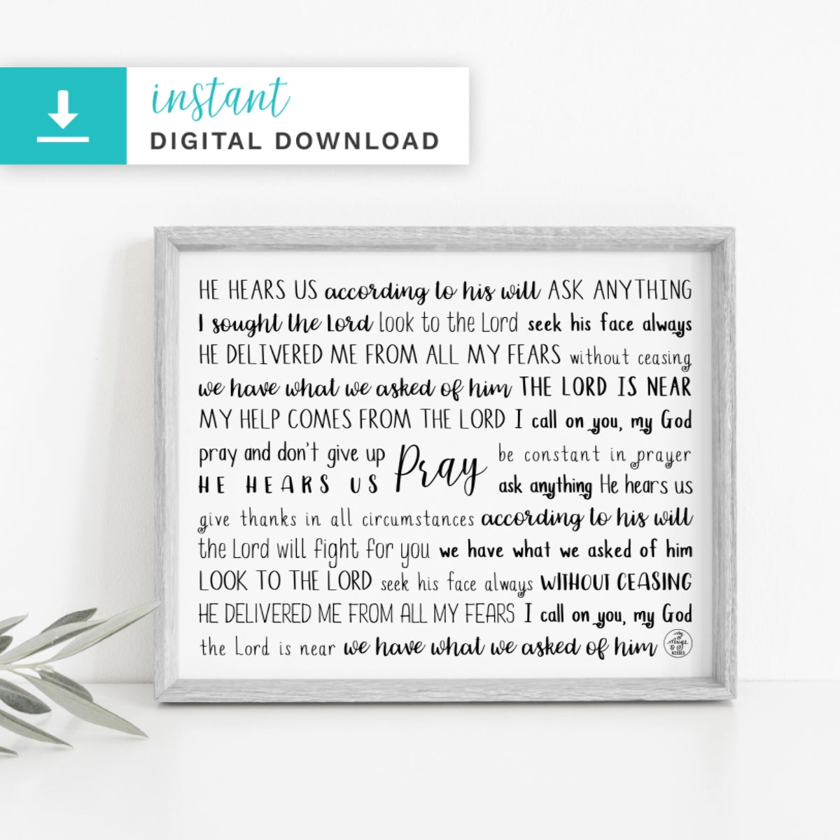 Prayer Scriptures Digital Download