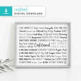 Oakland, CA Digital Download