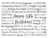 30th Birthday Digital Download