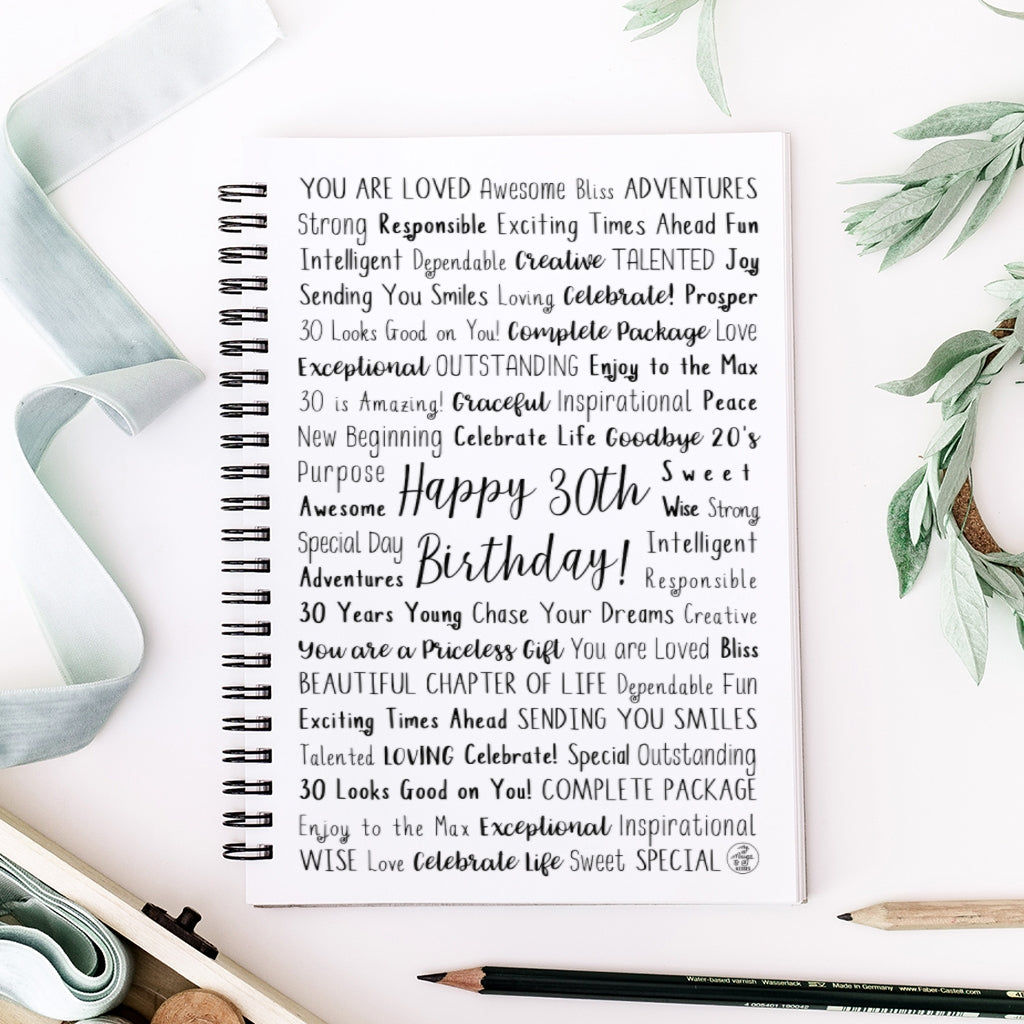 30th Birthday Spiral Notebook