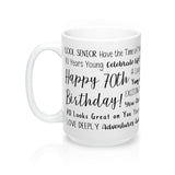 70th Birthday Mug