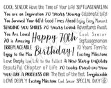 70th Birthday Digital Download