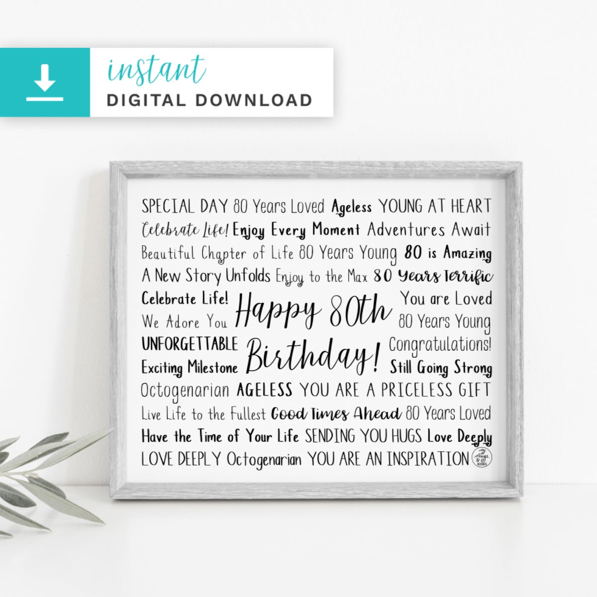 80th Birthday Digital Download
