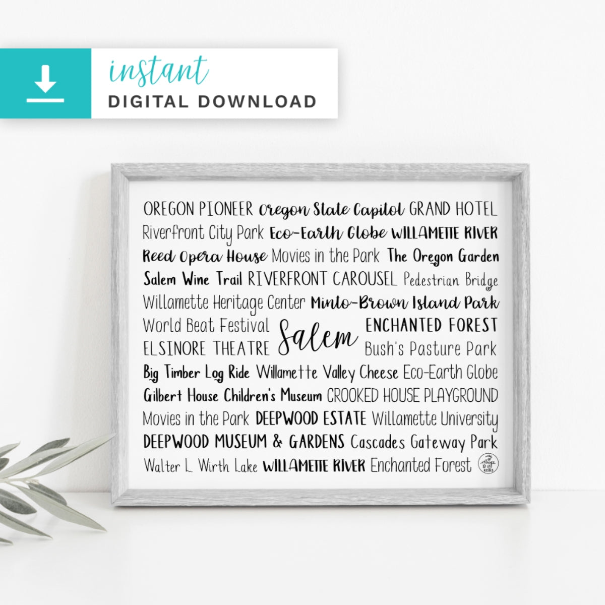 Salem, OR Digital Download