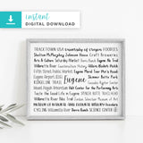 Eugene, OR Digital Download