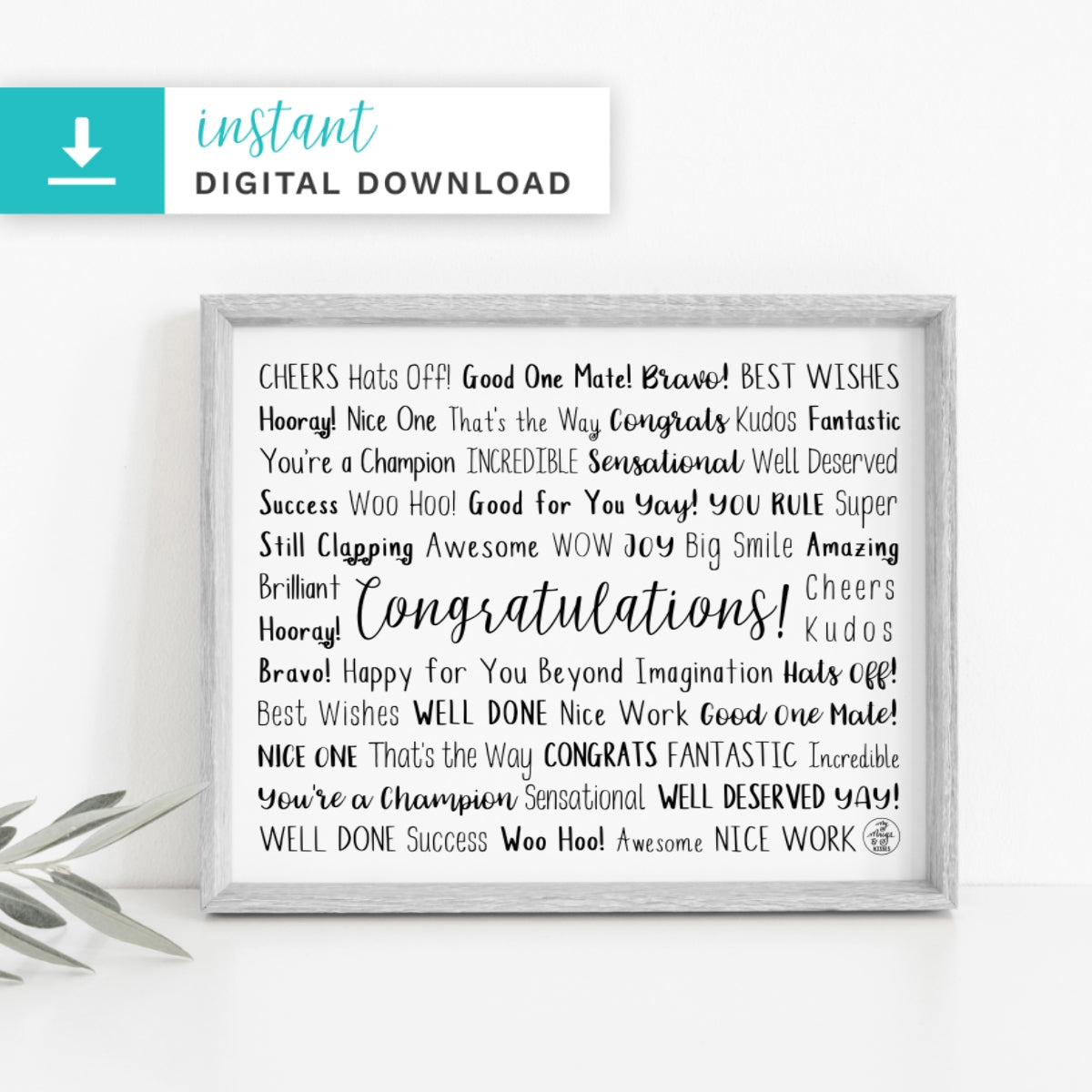 Congratulations Digital Download