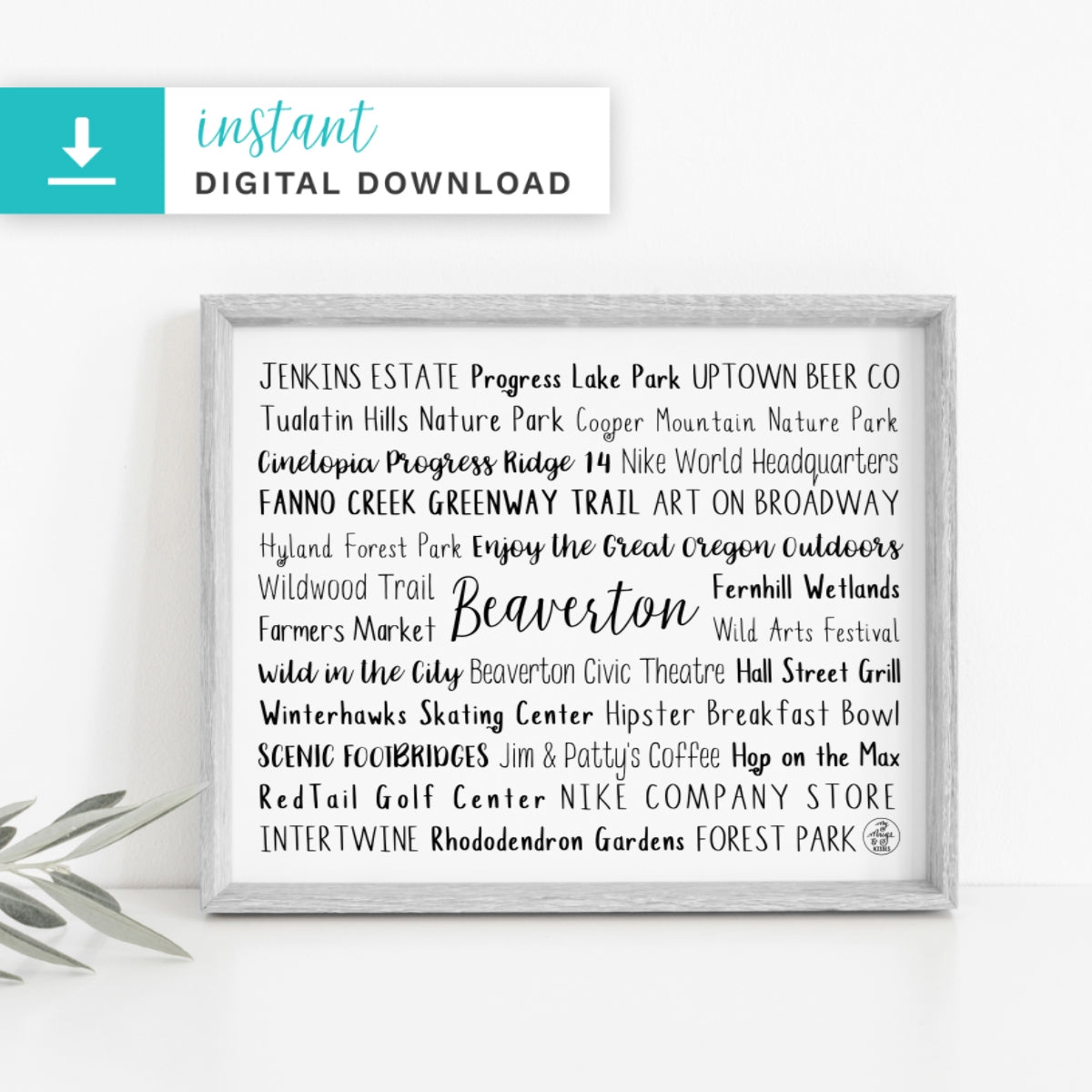 Beaverton, OR Digital Download
